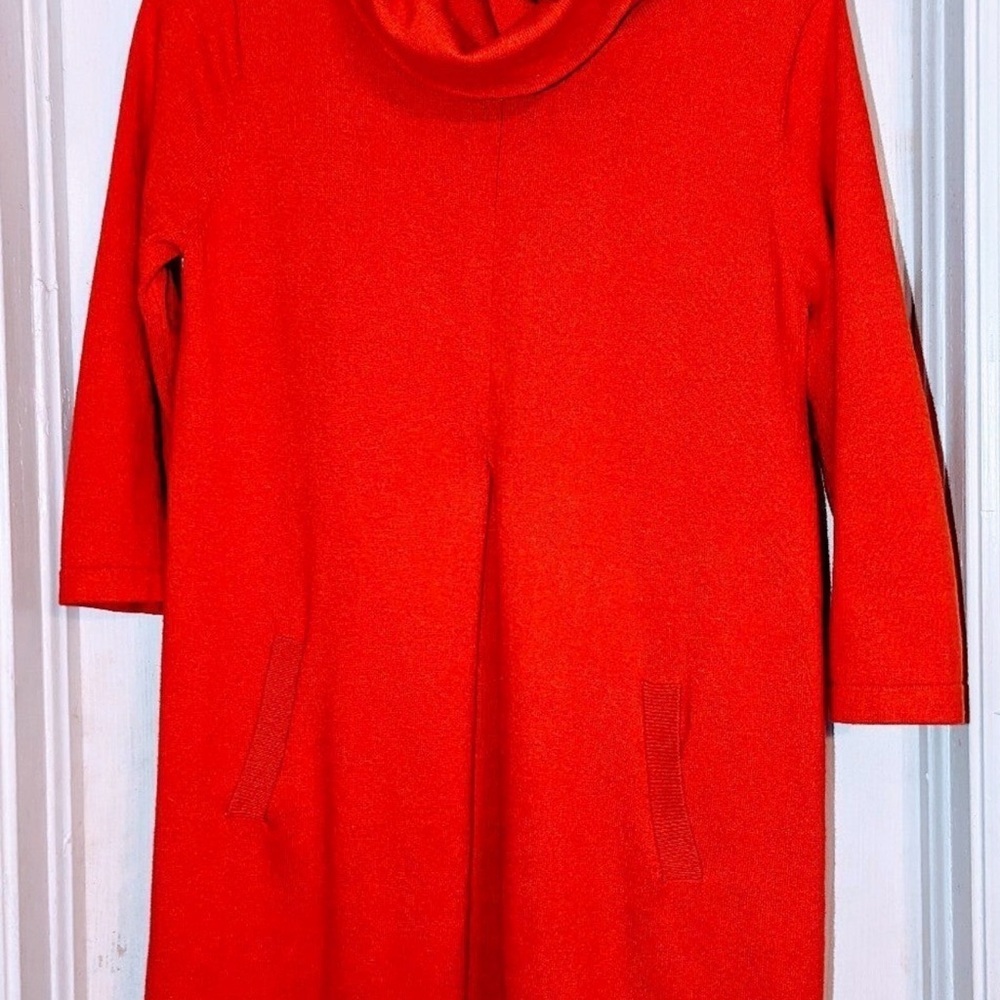 Tyler Boe Red Orange Cowl Neck Sweater